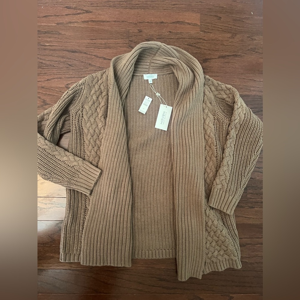 Haven well within new nwt brown cable knit sweater
